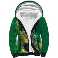 St Patrick's Day Hawaii Sherpa Hoodie Hauoli Maoli Funny Shaka Leprechaun
