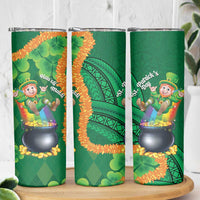 St Patrick's Day Hawaii Skinny Tumbler Hauoli Maoli Funny Shaka Leprechaun