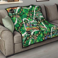 St Patrick's Day Palaka Hawaii Quilt Kukui Nut Pikake Lei Shamrock Dabbing Leprechaun