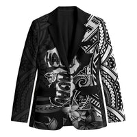 Hafa Adai Guam Discovery Day Blazer Chamorro Latte Stone Hand Black Version LT14 Unisex Black - Polynesian Pride
