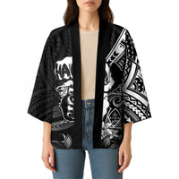 Hafa Adai Guam Discovery Day Kimono Chamorro Latte Stone Hand Black Version