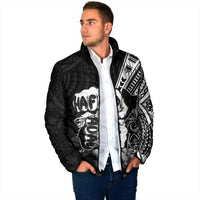 Hafa Adai Guam Discovery Day Padded Jacket Chamorro Latte Stone Hand Black Version