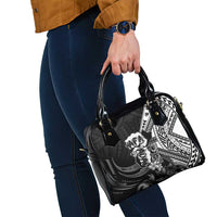 Hafa Adai Guam Discovery Day Shoulder Handbag Chamorro Latte Stone Hand Black Version LT14 - Polynesian Pride