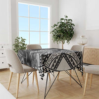 Hafa Adai Guam Discovery Day Tablecloth Chamorro Latte Stone Hand Black Version