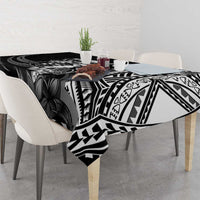Hafa Adai Guam Discovery Day Tablecloth Chamorro Latte Stone Hand Black Version