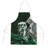 Hafa Adai Guam Discovery Day Apron Chamorro Latte Stone Hand Green Version LT14 Green - Polynesian Pride