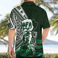 Hafa Adai Guam Discovery Day Hawaiian Shirt Chamorro Latte Stone Hand Green Version