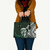 Hafa Adai Guam Discovery Day Leather Bag Chamorro Latte Stone Hand Green Version