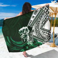 Hafa Adai Guam Discovery Day Sarong Chamorro Latte Stone Hand Green Version