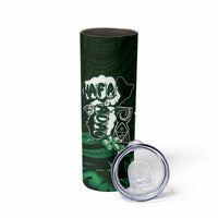 Hafa Adai Guam Discovery Day Skinny Tumbler Chamorro Latte Stone Hand Green Version