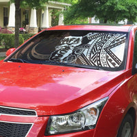 Hafa Adai Guam Discovery Day Auto Sun Shade Chamorro Latte Stone Hand Brown Version