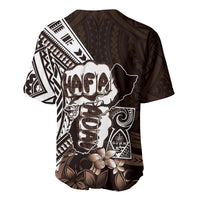 Hafa Adai Guam Discovery Day Baseball Jersey Chamorro Latte Stone Hand Brown Version
