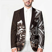 Hafa Adai Guam Discovery Day Blazer Chamorro Latte Stone Hand Brown Version