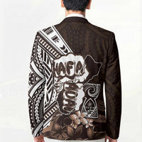 Hafa Adai Guam Discovery Day Blazer Chamorro Latte Stone Hand Brown Version