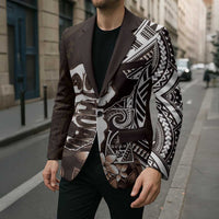 Hafa Adai Guam Discovery Day Blazer Chamorro Latte Stone Hand Brown Version