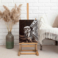 Hafa Adai Guam Discovery Day Canvas Wall Art Chamorro Latte Stone Hand Brown Version