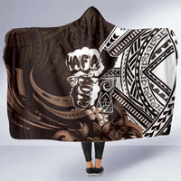 Hafa Adai Guam Discovery Day Hooded Blanket Chamorro Latte Stone Hand Brown Version