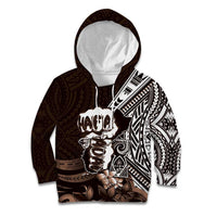 Hafa Adai Guam Discovery Day Kid Hoodie Chamorro Latte Stone Hand Brown Version