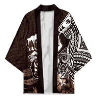 Hafa Adai Guam Discovery Day Kimono Chamorro Latte Stone Hand Brown Version