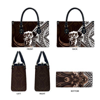 Hafa Adai Guam Discovery Day Leather Bag Chamorro Latte Stone Hand Brown Version