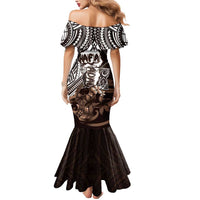 Hafa Adai Guam Discovery Day Mermaid Dress Chamorro Latte Stone Hand Brown Version