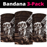 Hafa Adai Guam Discovery Day Neck Gaiter Chamorro Latte Stone Hand Brown Version