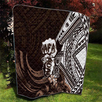 Hafa Adai Guam Discovery Day Quilt Chamorro Latte Stone Hand Brown Version