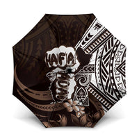 Hafa Adai Guam Discovery Day Umbrella Chamorro Latte Stone Hand Brown Version