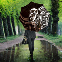 Hafa Adai Guam Discovery Day Umbrella Chamorro Latte Stone Hand Brown Version