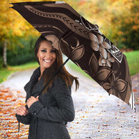 Hafa Adai Guam Discovery Day Umbrella Chamorro Latte Stone Hand Brown Version