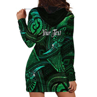 Personalised Polynesia Zodiac Taurus Hoodie Dress Galaxy Polynesian Pattern Chest Tattoo Style