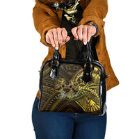 Personalised Polynesia Zodiac Gemini Shoulder Handbag Galaxy Polynesian Pattern Chest Tattoo Style