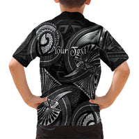 Personalised Polynesia Zodiac Cancer Family Matching Off Shoulder Short Dress and Hawaiian Shirt Galaxy Polynesian Pattern Chest Tattoo Style LT14 - Polynesian Pride
