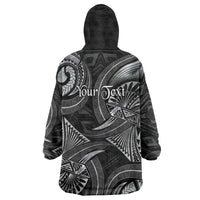 Personalised Polynesia Zodiac Cancer Wearable Blanket Hoodie Galaxy Polynesian Pattern Chest Tattoo Style
