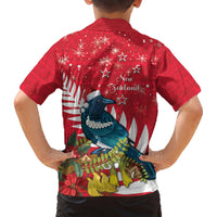 New Zealand Christmas In July Hawaiian Shirt Tui Bird With Kowhai Meri Kirihimete LT14 - Polynesian Pride