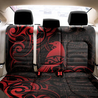 New Zealand Tui Bird Back Car Seat Cover Aotearoa Maori Pattern - Red