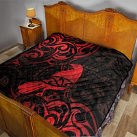 New Zealand Tui Bird Quilt Aotearoa Maori Pattern - Red LT14 - Polynesian Pride