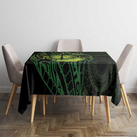 Kia Orana Kuki Airani Tablecloth Cook Islands Tangaroa God Tatau Green
