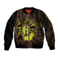 Kia Orana Kuki Airani Bomber Jacket Cook Islands Tangaroa God Tatau Gold