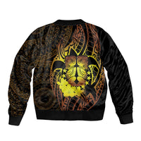 Kia Orana Kuki Airani Bomber Jacket Cook Islands Tangaroa God Tatau Gold