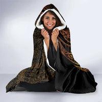 Kia Orana Kuki Airani Hooded Blanket Cook Islands Tangaroa God Tatau Gold