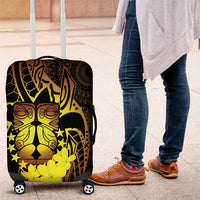 Kia Orana Kuki Airani Luggage Cover Cook Islands Tangaroa God Tatau Gold
