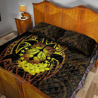 Kia Orana Kuki Airani Quilt Bed Set Cook Islands Tangaroa God Tatau Gold