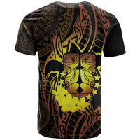 Kia Orana Kuki Airani T Shirt Cook Islands Tangaroa God Tatau Gold