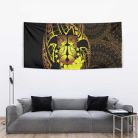 Kia Orana Kuki Airani Tapestry Cook Islands Tangaroa God Tatau Gold
