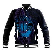 Kia Orana Kuki Airani Baseball Jacket Cook Islands Tangaroa God Tatau Purple