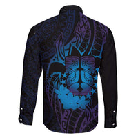 Kia Orana Kuki Airani Family Matching Off Shoulder Maxi Dress and Hawaiian Shirt Cook Islands Tangaroa God Tatau Purple