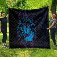 Kia Orana Kuki Airani Quilt Cook Islands Tangaroa God Tatau Purple