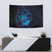 Kia Orana Kuki Airani Tapestry Cook Islands Tangaroa God Tatau Purple