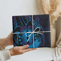 Kia Orana Kuki Airani Wrapping Paper Cook Islands Tangaroa God Tatau Purple LT14 - Polynesian Pride